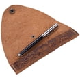 thumbnail image 2 of Estuche para bolígrafo individual de cuero hecho a mano vintage Funda para pluma estilográfica de cuero de vaca Estuche para bolígrafo (marrón tallado) Ormromra Plumas Fuente, 2 of 6