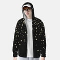 thumbnail image 2 of Vsdgher Sweat à Capuche Imprimé Étoile Argentée Pailleté pour Hommes Femmes, Manches Longues Protection Solaire Pêche Course Natation-3TG, 2 of 7