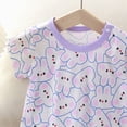 thumbnail image 5 of CAUYDY Newborn Baby Girls Boys Pajamas 3-24Months Infant Child Little Kids Short Sleeve Romper Preemie Clothes Spring Summer Sizes 6-9 Months,Light Purple, 5 of 6