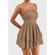 thumbnail image 3 of Vestido PRETTYGARDEN para mujer, verano 2025, sin tirantes, tubo, tamaño mini, 3 of 4
