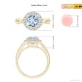 thumbnail image 5 of ANGARA Natural Round 1.6 ct Aquamarine Halo Ring with Criss Cross Shank in 14K Yellow Gold for Women (Size-8mm) | March Birthstone, Anniversary, Jewelry Gift for Women | Natural Aquamarine Ring, 5 of 9