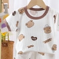 thumbnail image 6 of KPOPLK Toddler Boys Cotton Short Sleeve Top and Shorts Pajama Set 2-Piece Baby Boy Summer Clothes Size 2-3 Years, 6 of 6