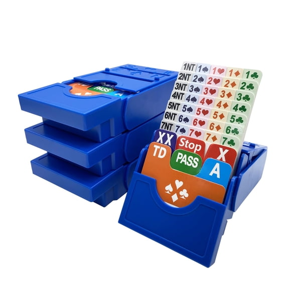 Cajas Bridge Bidding BIGANTTOW Premium Blue (juego de 4)