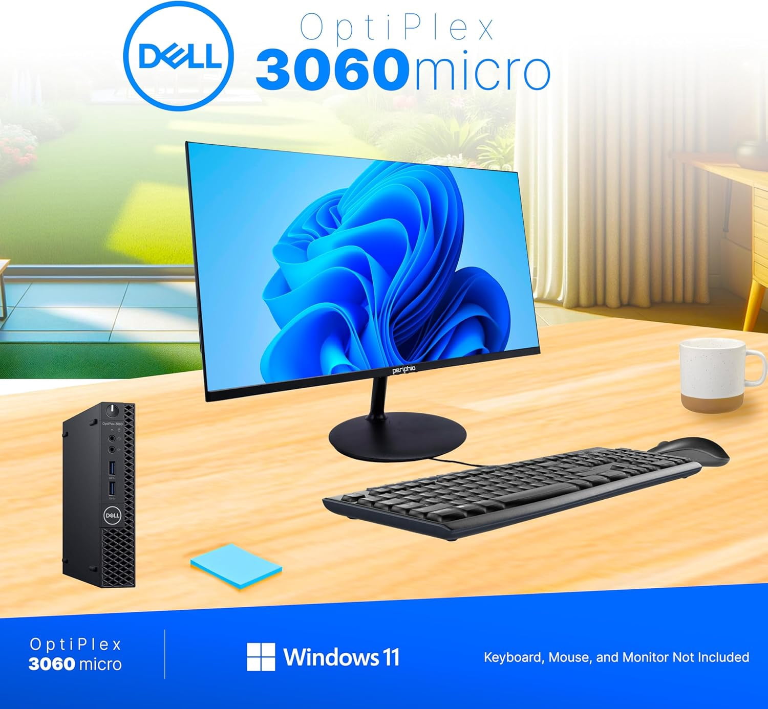 Restored Dell Optiplex 3060 Micro PC | Windows 11 Pro | Intel i5-8500 | 16GB RAM + 500GB SSD | 5G WiFi + BT | Mini Desktop Computer (Refurbished)