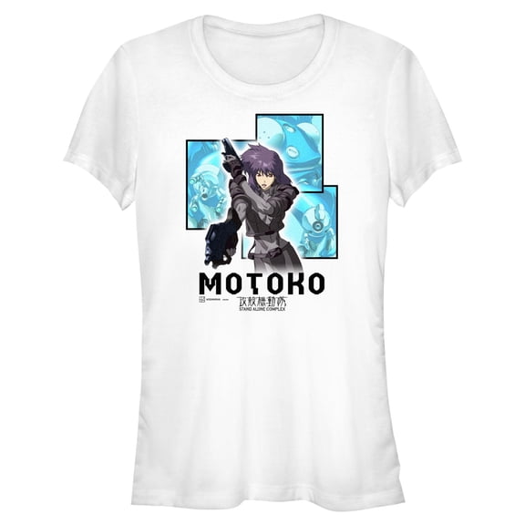 Juniors Ghost in the Shell Stand Alone Complex Motoko Robot Collage T Shirt