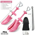 thumbnail image 3 of LANNEY Shoe Stretcher for  Women Men 4-Way Shoe Expander Widener, Pink Plastic, 3 of 7