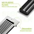 thumbnail image 5 of Naiture Stainless Steel Wall Register, Heavy Duty Rust-Resistant Air Vent Cover, Metal Damper or Lever, Modern Style Grate Wall Vent, Duct Size 4" X 10", Brushed Nickel Finish, 5 of 12