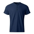 thumbnail image 3 of Men's Short Sleeve T Shirt Summer Casual Solid Holiday Shirts Tops, 3 of 5