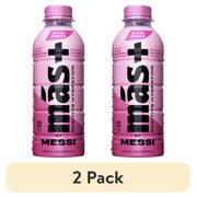 (2 pack) Mas+ by Messi Hydration Sports Drink Miami Punch, 16.9 fl oz Bottle