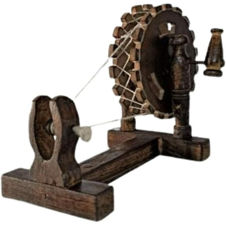 Wooden Antique Craft Spinning Wheel Charkha Decorative Showpiece Heavy Wood Gift