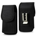 thumbnail image 2 of Vertical Black Rugged Canvas Case Pouch Holster for BLU Advance L4 ,w/ Metal Clip and Belt Loop.   + MYNETDEALS Stylus, 2 of 4