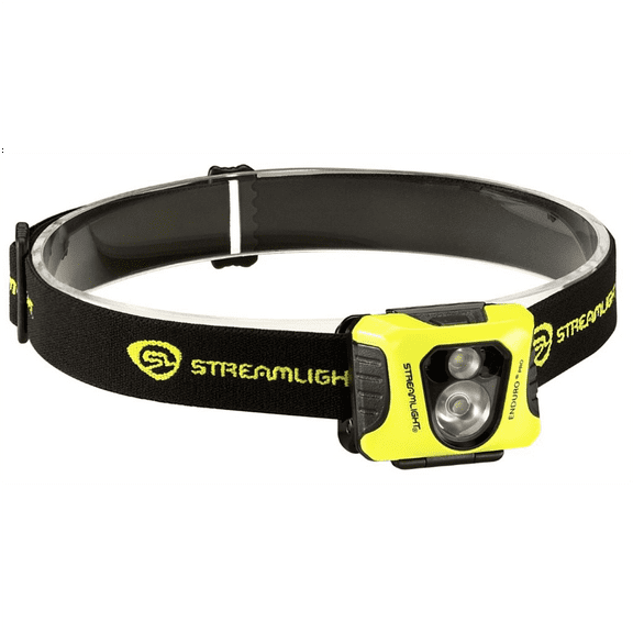 Enduro Pro with 3 AAA alkaline Batteries/Elastic Headstrap, Yellow/Black, Boxed