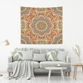 thumbnail image 6 of Boho Mandala Style Tapestry Wall Hanging Tapestries Happy Colorful Hippie Psychedelic Art Polyester Carpet Wall Decorative for Living Room Bedroom 60x51inch, 6 of 7