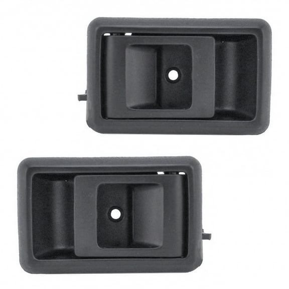 TRQ Black Inner Interior Inside Door Handle Set for Toyota Corolla Pickup Truck DHA37666