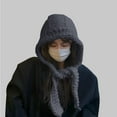 thumbnail image 2 of QASIEATN Womens Daily Wear Skull Caps Women's Handmade Chunky Knit Hats Winter Thickened Warm Beanie Hats Ear Protecting Hats Fall Fashion Accessories, 2 of 4