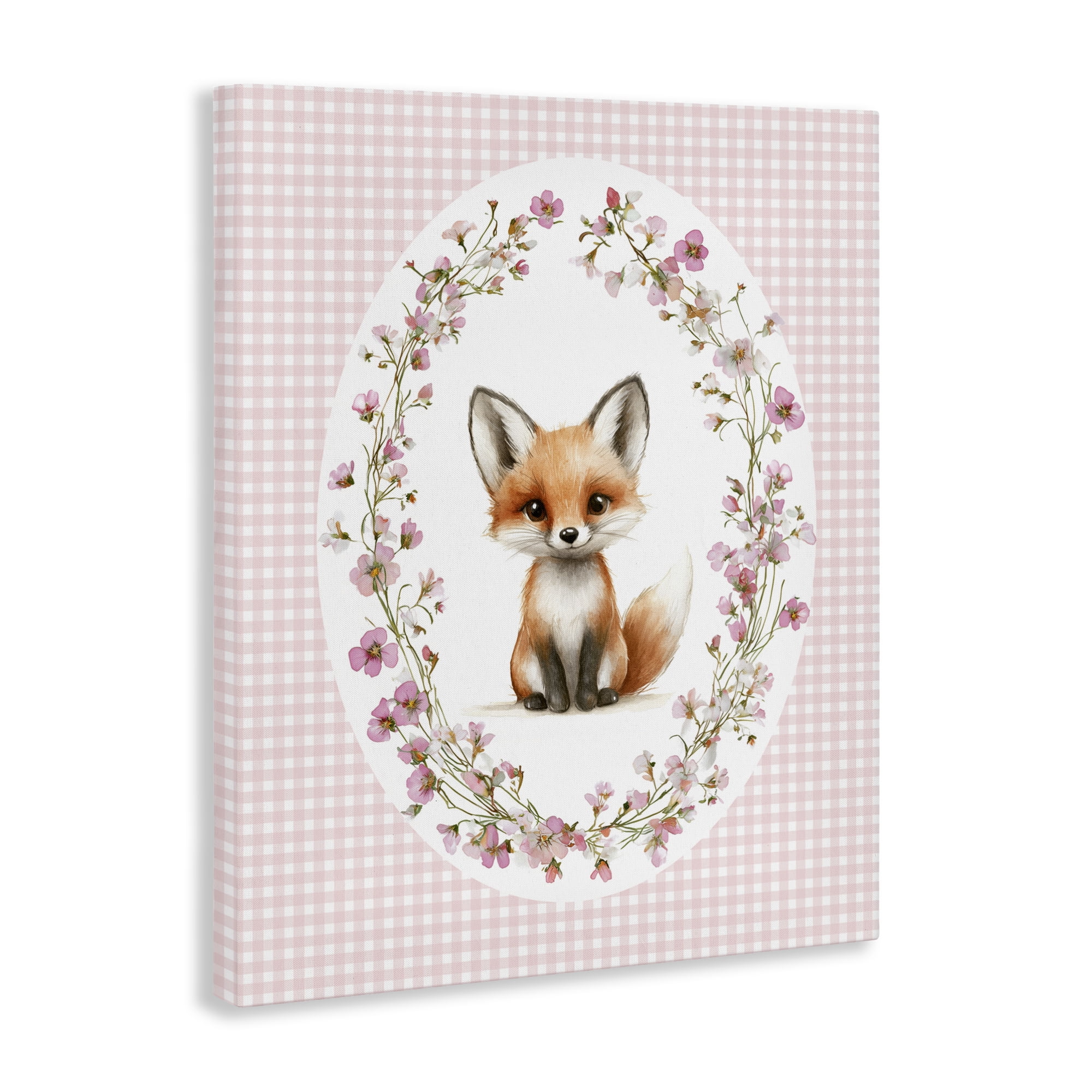 Stupell Industries Fox with Cherry Blossoms Canvas Wall Art, design by Christine Simpson Art