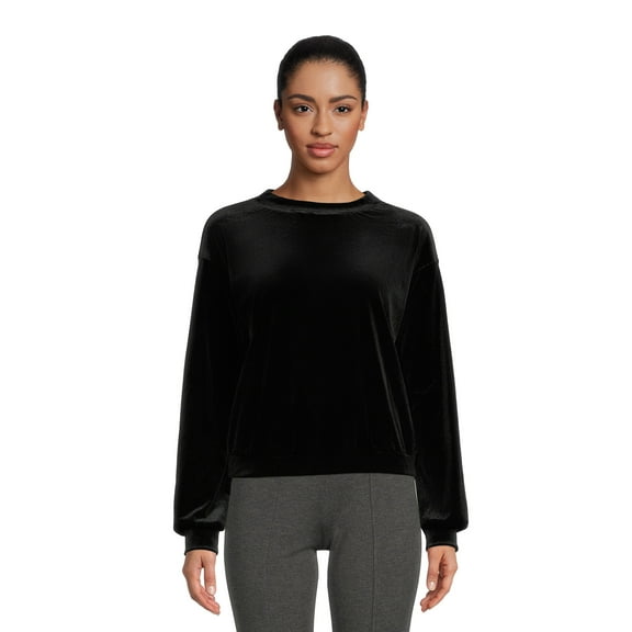 Self Esteem Juniors Drop Shoulder Velvet Pullover