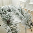 thumbnail image 4 of Artificial Snowy Cedar Garland 6.5ft with Pine Cones and Berries, Frosted Winter Greenery Garland for Christmas Mantle, Wedding, Holiday Party, and Table Centerpiece Decorations, 4 of 6