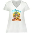 thumbnail image 3 of Inktastic Maui Hawaii Vacation Tiki Women's Plus Size V-Neck T-Shirt, 3 of 5