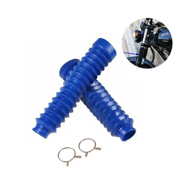 1 Par de 20,5 Cm de para Motocicleta, Cubierta de Horquilla Delantera, Amortiguador, Cubiertas de Polvo, Botas, Azul Yotijar Cubierta antipolvo para amortiguador delantero