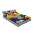 thumbnail image 2 of Ambesonne Colorful Fitted Sheet & Pillow Sham Set, Colorful Umbrellas Sky, Queen, Multicolor, 2 of 2