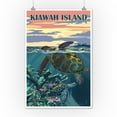 thumbnail image 3 of Kiawah Island, South Carolina, Loggerhead Sea Turtle and Sunset (12x18 Wall Art Poster, Room Decor), 3 of 3