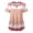 Watermelon Red, variant on qucoqpe Women's Medical Nursing Ombre Uniform Print Scrubs Top with Two Pockets