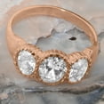 thumbnail image 5 of LBG British Made 14k Rose Gold Synthetic Cubic Zirconia Womens Anniversary Ring - 33 size options - Size 4.75, 5 of 7
