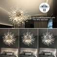 thumbnail image 6 of DingLiLighting Firework Chandelier Ceiling Light Fixtures, Modern Crystal Chandelier, 8-Light Pendant Lighting for Living Room,Bedroom,Kitchen, Stairwell, G9 Bulbs, 6 of 8