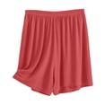 thumbnail image 2 of Womens Shorts JIANLAI Casual Long Knee Length High Waisted Stretch Wide Leg Relaxed Fit XL-3XL Watermelon red, 2 of 4