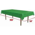 thumbnail image 4 of IPOHVUG 2 Piece Disposable Plastic Rectangular Grass Print Table Covers Tablecloth for Sports Football Theme Jungle Springtime Easter Party Supplies  54" x 108"  Green, 4 of 8
