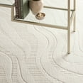 thumbnail image 5 of TOWN & COUNTRY EVERYDAY Lane Painterly Wave Soft Felt Everwash®, Machine Washable Area Rug with Non-Slip Backing, Modern Rug, Ivory, 4'11"x6'10", 5 of 11