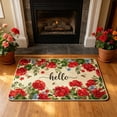 thumbnail image 1 of EGNMCR Welcome Doormat Collection Front Door Mats For Indoor/Outdoor Spring Summer Fall Floral Entryway Rug Decor Loop pile rug, 1 of 7
