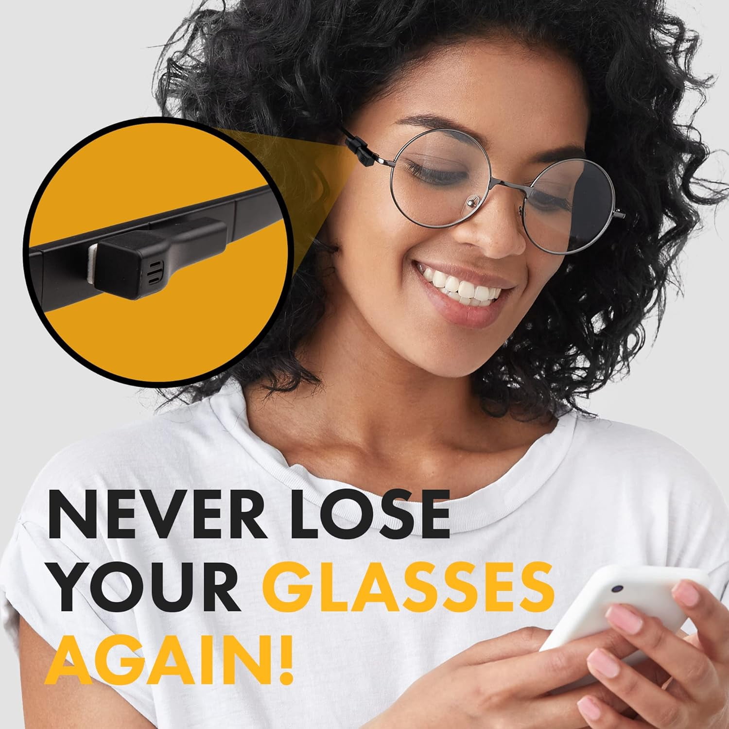 Spec Finder for Android | Dolphin Eyewear Tracker | tag8 Glasses Tracker Compatible with Android and Apple ioS | Prevents Loss with Configurable Separation Alarm | Compact Rechargeable Battery