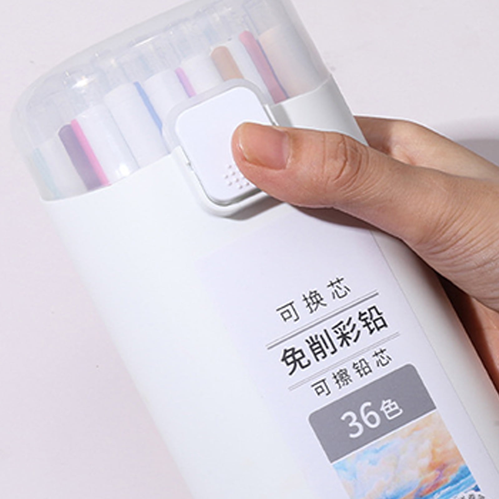 Erasable Retractable Colored Pencils Refillable Art Drawing Pencils 3.0MM Without Sharpening for Coloring Art Project