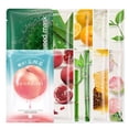 thumbnail image 1 of Mascarilla hidratante de Aloe, naranja, arroz, Granada, bambú, rosa, té verde, miel, melocotón, Control del aceite, rejuvenecimiento de la piel hidratante, 10 Uds. Gao Jinjia LED, 1 of 1