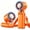 Orange, variant on Lolsea Portable Handheld Mini Fan, 1-199 Speed Adjustable Turbo Desk Fans with 5000mAh Rechargeable Battery, LED Display