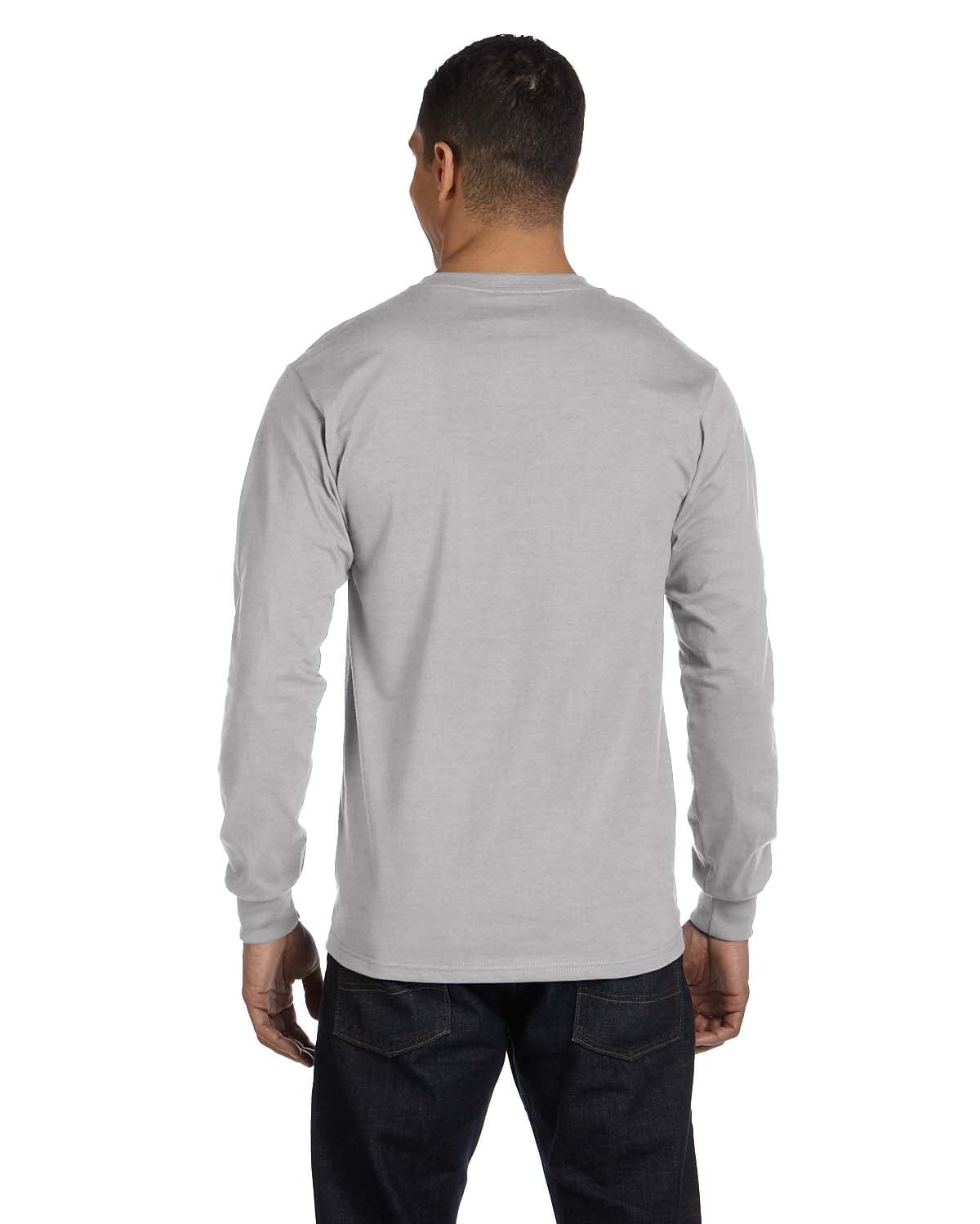 Mens 5.2 oz. ComfortSoft Cotton Long-Sleeve T-Shirt 5286 (5 PACK)