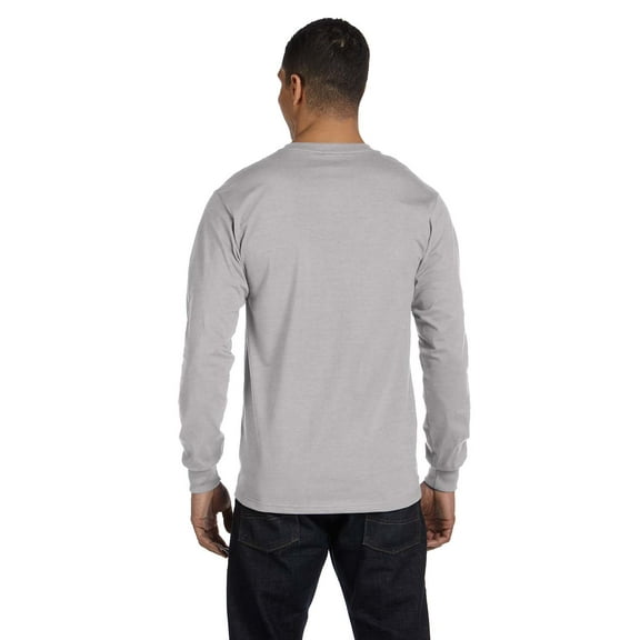 Mens 5.2 oz. ComfortSoft Cotton Long-Sleeve T-Shirt 5286 (10 PACK)