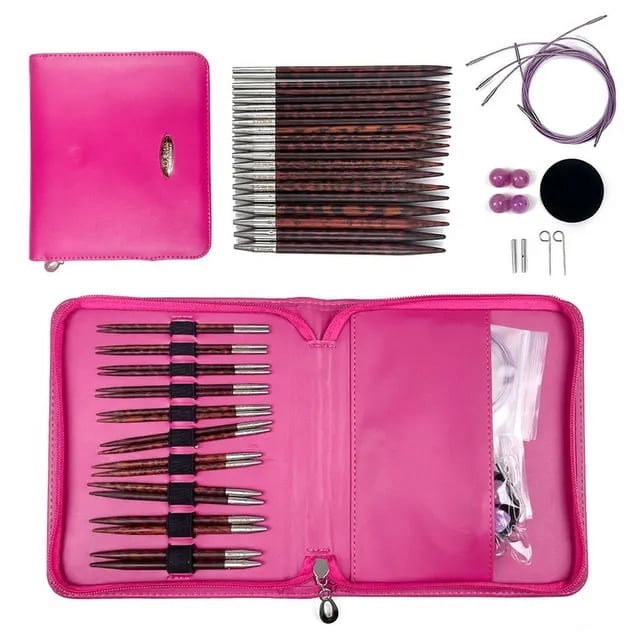 Crochet Hook Knitting Needles Set with Accessories Circular Knitting Needles Set Removable Interchangeable for Knitting Lovers