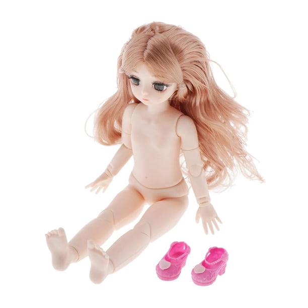 21 articulaciones personalizadas 28cm conjunto completo de muñeca articulada , y cabellero, de cuerpo femenino para accesorios Yotijar Cuerpo de muñeca BJD con cabeza