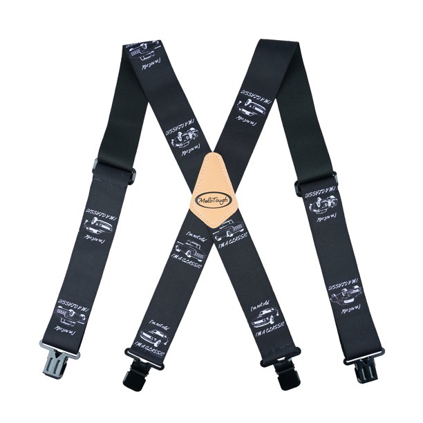 MELOTOUGH Mens Suspenders XBack 2" Wide Adjustable Heavy Duty Clip Suspenders for Men Women