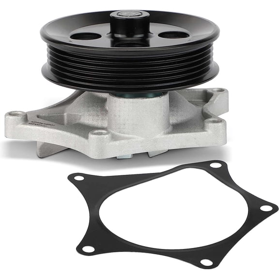 A-Premium Engine Water Pump with Gasket & Pulley Compatible with Chevrolet Equinox 2018-2021 Malibu 2016-2022 Spark Cruze GMC Terrain Buick Encore