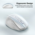 thumbnail image 6 of TECKNET Wireless Mouse (2.4G & BT5.0/3.0) Silent 4800 DPI Computer USB A & Bluetooth Mouse 6 Buttons, Wide Compatibility - White, 6 of 8