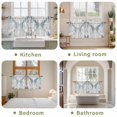 thumbnail image 6 of Vintage White Beige Floral Tier Curtains, Abstract Art Flower Light Filtering Kitchen Curtains, 2Pcs Rod Pocket Half Window Treatments Panels for Sink Cafe Cabinet Camper 27.5x24 Inches, 6 of 9