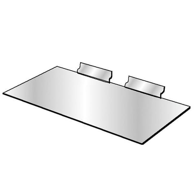 Prolinemax 100 Pc Slatwall 12'' x 6'' Flat Styrene Shoe Shelf Acrylic Display Fixture