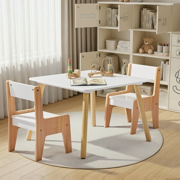 Ktaxon 3-in-1 Kids Activity Table Chairs for 2–8-Year-Old Kids, Toddler, Children Sensory Table and Chairs Set of 3, Best Gift Choice