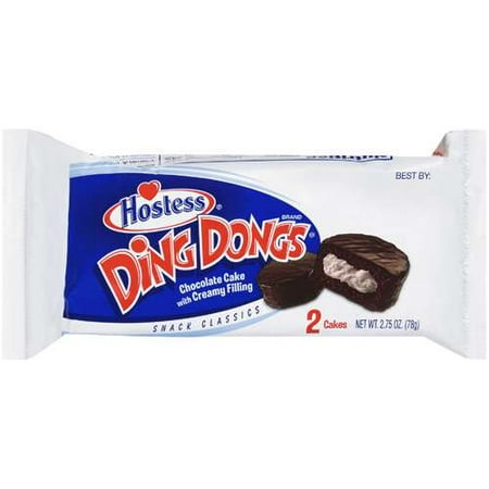 Hostess Ding Dongs: Chocolate w/Creamy Filling Cakes, 2.75 Oz