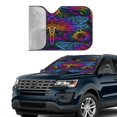 thumbnail image 4 of Disketp Windshield Sun Shade, Car Sun Shade For Front Window Indian Mandalas Dragonfly Sunshades Sun Visor Protector Blocks Uv Rays Foldable, 4 of 9