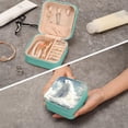 thumbnail image 7 of GZHJMY Bear in The Clouds Compact Leather Jewelry Box - Mini Travel Jewelry Case Organizer & Holder for Girls, Women | Ideal for Necklace Bracelet Earrings Rings, 7 of 7